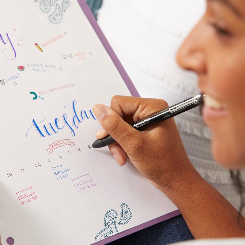 Paper Mate أقلام جيل إنك جوي من بيبر ميت، نقطة متوسطة، أسود، 3 قطع - Image 5